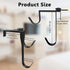 Pool Pole Hanger/Hook, 2 Pcs Adjustable Aluminum Storage Hook, Rust Resistant Double Hooks for Pool Accessories & Garden Tools (Black)...