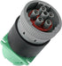 Diagnostic Plug 9pin J1939 Type 2 to 6pin J1708 Motorcycle Wiring Female Adapter, Green...