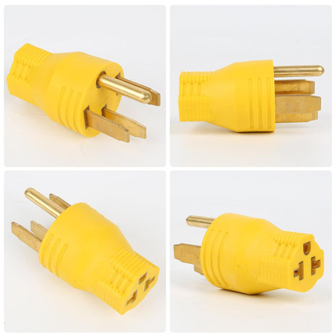 NEMA 14-50P to 5-15R 5-20R 6-15R 6-20R Compact 240V 50 Amp 3 Prong Male Plug to 240V 15 Amp 20 Amp 3 Prong Female Receptacle For Generator Welder ...