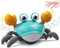 Crawling Crab Baby Toy with Music and LED Light Up for Kids, Toddler Interactive Learning Toy with Automatically Avoid Obstacles, Build in Recharg...