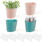4 Pack Wall Caddy Pen Holders, Pink & Green Pencil Cups Organizer for Marker/Remote/Crayon/White Board, with Adhesive Stickers, Office Craft Class...