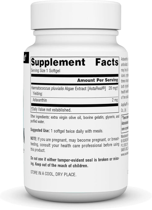 Source Naturals Astaxanthin, Antioxidant Carotenoid, 2mg - 60 Softgels...