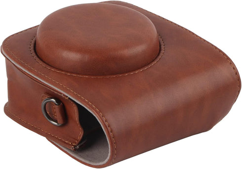 GOWENIC PU Leather Vintage Camera Case for Fujifilm Instax Mini 90, Waterproof Exquisite Protective Camera Case with Adjustable Shoulder Strap (Br...