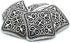 Acxico 10Pcs Square Antique Silver Floral Carved Shank Buttons Sewing Craft Metal...