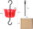 Ant Guard for Hummingbird Feeders, Hummingbird feeders for Outdoors Hanging, 2 Hooks with 2 Brushes, Transparent Plastic Ant Moat, Red...