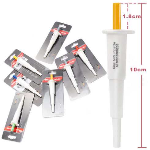 ONiLAB Mini Fixed Volume Pipette Manual Single Channel Pipettor, Laboratory Micro Pipette ?Micropipette Volume 50?l Orange...