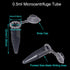 0.5ml Microcentrifuge Tubes with Snap Cap, Polypropylene Graduated, 1000 Pcs Sterilized Clear Plastic Small Vials with Caps for Sample Storage wit...