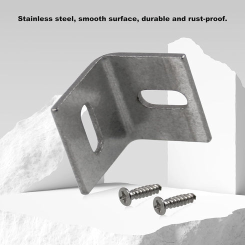 20 Pcs Table Fasteners, Corner Adjustable Braces, Wood Table Fasteners, Wood Table Angle Mounting Brackets with 60 Screws...