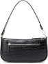 Retro Classic Crocodile Pattern Clutch Shoulder Tote HandBag with Zipper Closure Small Purse for Women...