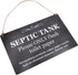 Septic Tank Hanging Sign ¦ Printed contemporary design onto rigid, robust backing ¦ Bathroom Signs for Septic Tank ¦ WC Signage ¦ Polite Toilet No...