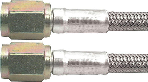 Allstar Performance Brake Hose, 40 in Long, 3 AN Hose, 3 AN Straight Female to 3 AN Straight Female, Braided Stainless, PTFE Lined, Each...