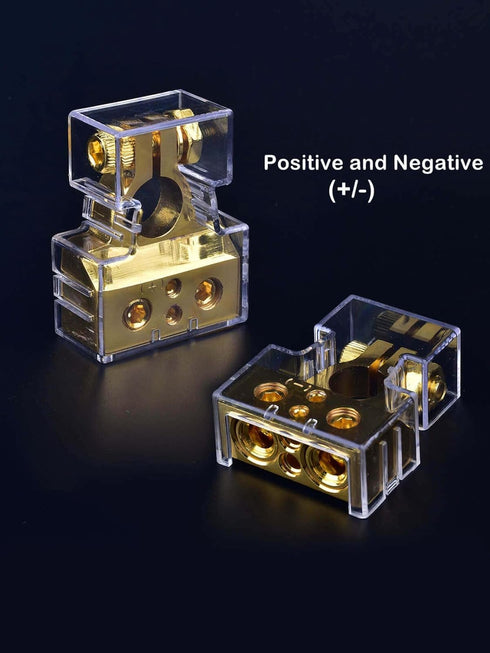 Battery Post Terminals, 0/2/4/6/8/10 AWG Inputs Battery Terminals, Multiple Battery Terminal Connectors, Positive Negative Car Battery Terminal, B...