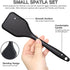 Silicone Small Serving Spatula Set of 4, Mini Silicone Spatula Turner for Kitchen Use, Small Silicone Spatulas for Egg, Steak, Pancake...