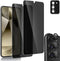 Compatible for Samsung Galaxy S24 Plus Privacy Screen Protector Tempered Glass with CD Texture Black Camera Lens Protector, Support Fingerprint ID...