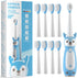 Sonic Rechargeable Kids Electric Toothbrush, 3 Modes with Memory, 35000 Strokes, IPX7 Waterproof,8 Soft Bristles Heads for Boys Girls Ages 3+ 4-7,...