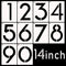 DXCYZ 14 Inch Large Number Stencils Kit 0-9 Address Number Stencil, 10PCS Reusable Plastic Painting Number Templates for Mailbox Signs, Door, Cars...