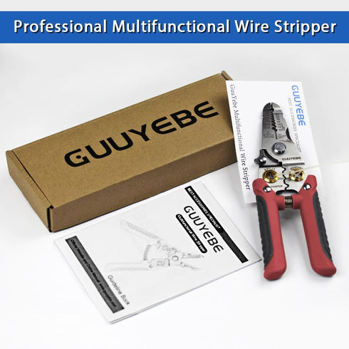 Wire Stripper, Multifunctional Wire Strippers Electrical with Cuts 8 10 12 14 16 18 20 22 AWG Cutter Pliers Splitter Winding Wires Cable Crimper C...