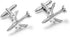 Airplane Plane Commercial Jet Jetliner Pilot Military Pair Cufflinks in a Presentation Gift Box & Polishing Cloth...