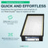 Crucial Air Replacement Air Filter with IDF Filter - Compatible with Honeywell HFD-120-Q Odor Neutralizing Air Purifier Filters, Filter Model - (2...