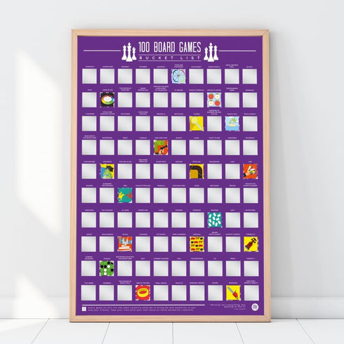 Gift Republic 100 Board Games Bucket List Poster...