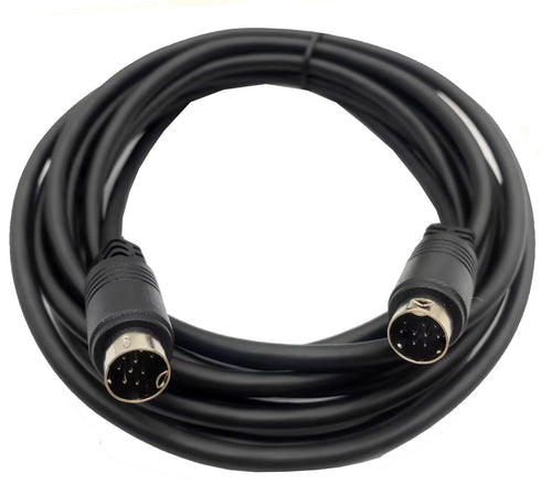 S-Video Mini-DIN 9-Pin Male to Male Audio Cable for TV Receiver Monitor Projector Audio and Video Receiver etc (Mini 9Pin Male to Male 10Ft/3m)...