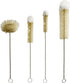 Coralpearl Stainless Steel Soda Bottle Cleaning Brush Set Natural Boar Bristle Wool Tip Long Handle, Flexible Bendable Thick Wire Cleaner for Narr...