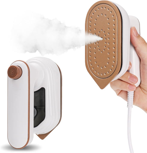 Travel Iron Mini With Steam, Travel Steamer For Clothes Portable Mini, 180° Rotatable Handheld Vapor Garment Steamers For Clothes - Mini Ironing M...