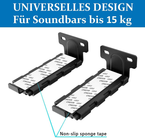 Soundbar Mount | Works with All Soundbar Including Samsung, Sony, Vizio, LG, & More | Depth Adjustable Sound Bar Mounts Under TV Bracket...