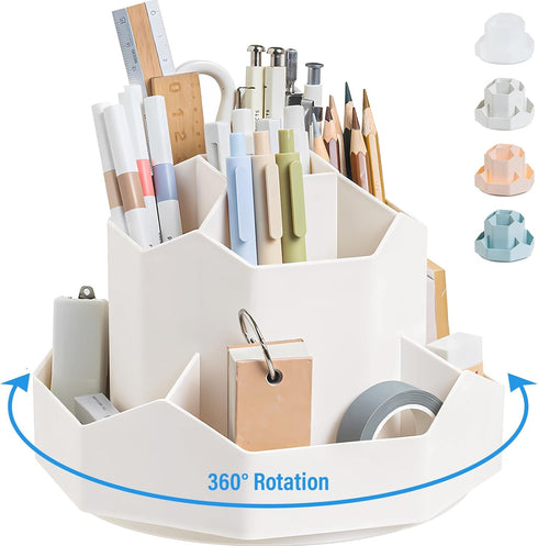 360 Degree Rotation Pen Holder,9 Slots Pencil Holder for Desk,Desk Organizer,Desk Accessories & Workspace Organizers,Apply Office, School, Home?Wh...