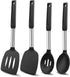 Silicone Cooking Spatulas and Spoons, 4 Pack Heat Resistant Silicone Cooking Utensils Set, Non Stick Large Kitchen Silicone Spatula and Spoons for...