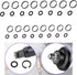 (8+8 Sets 1/2” & 3/8" Impact Retaining Ring Clip Friction Ring Hog Ring with O-Ring for Milwaukee Electric Pneumatic Type Impact Wrench...