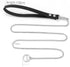 CaptainSteeL Stainless Steel Dog Leash, 3ft, 4ft, Integrated Dog Collar and Leash, 5mm 1m/1.2m Metal Dog Leash for Small and Large Pets, with Leat...