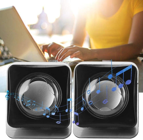 Computer Speakers for Desktop PC Laptop Mac, USB 2.0 Mini Wired Combination Speaker Dual Stereo Clear Speaker System with Volume Control...