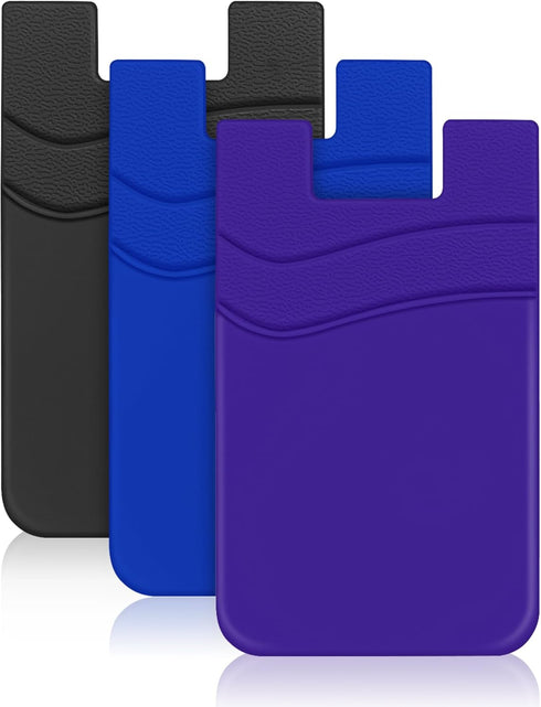 SHANSHUI Phone Card Holder, Cell Phone Sleeves Silicone Wallet for Credit ID Business Card Pocket Fitting for iPhone, Android and Most Smartphones...