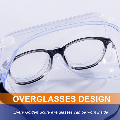 Safety Goggles, Anti-Fog Protective Safety Glasses, Eye Protection for Chemistry Lab...