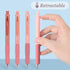 BAYTORY 8Pcs Retractable Erasable Gel Pens, 4 Blue & 4 Black Ink 0.5 mm Fine Point with Cute Eraser, Smooth Write Quick Dry School Office Note Tak...
