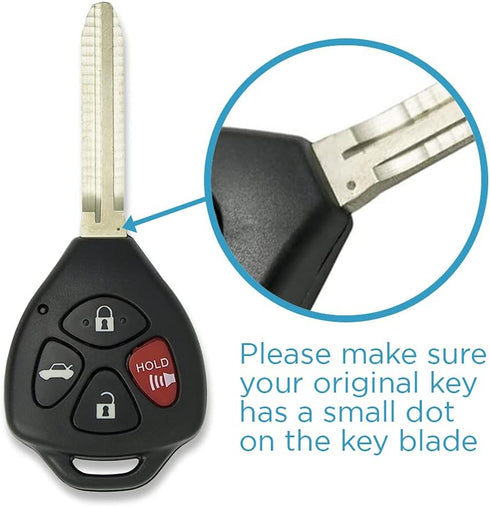 Keyless2Go Replacement for New Keyless Entry Remote Car Key for 2007 2008 2009 2010 Toyota Camry HYQ12BBY...