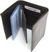 Mens Chocolate Brown Leather Wallet Lamb Trifold 731B...