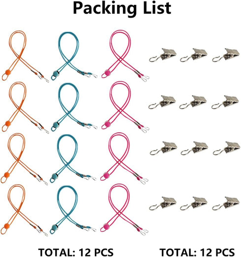 Sexyppl 24Pcs Cross Stitch Side Clips?Cross-Stitch Fabric Holders?High Elasticity Fabric Tension Embroidery clamp?Adjustable Fabric Fastening Clip...