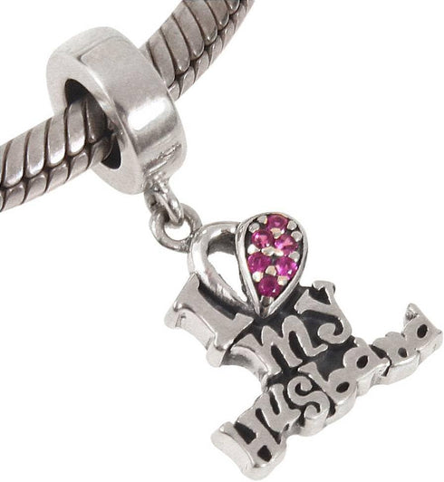 Husband Dangle Charm 925 Sterling Silver Christmas Gift Beads Charm fit for Pandora Charms Bracelets...