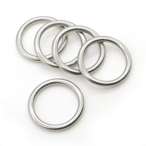 5PCS Stainless Steel O-Rings 6mm Thickness Heavy Duty Welded Metal Rings for Hanging Flower Basket Crafts, Hardware Accessories (40mm ID)...
