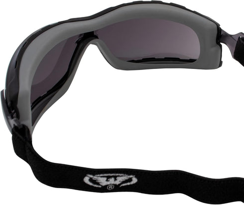 Global Vision Sunn Up Gray Motorcycle & Safety Goggles ANSI Z87.1 Scratch-Resistant Anti-Fog Smoke Lens...