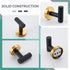 Angle Simple Black & Gold Towel Hook 2 PCS, Stainless Steel Bathroom Robe Holder, Round Coat Hand Towel Hanger, Wall Mounted...