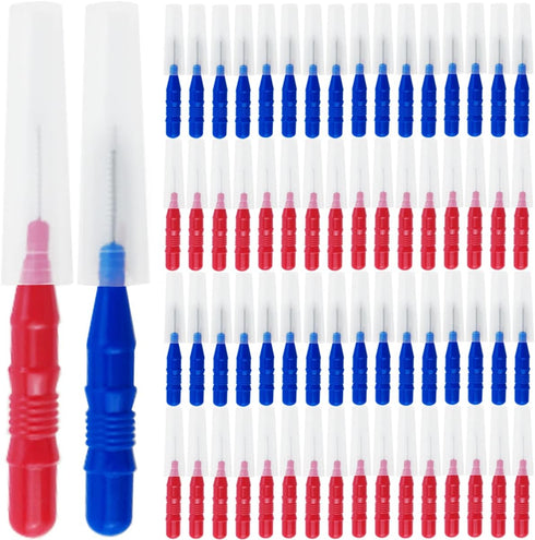 100PCS Braces Dental Brush Flosser for Cleaner Interdental Brush Toothpick Dental Tooth Flossing Head Oral Dental Hygiene Toothpick Cleaners Clean...