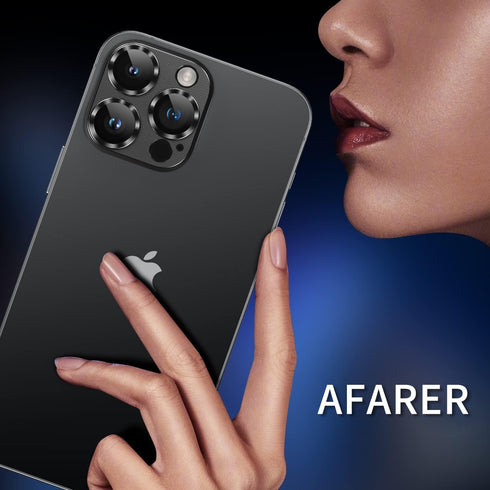 AFARER 2 Pack for iPhone 15 Pro/iPhone 15 Pro Max Camera Lens Protector, Metal Camera Cover with 9H Tempered Glass Screen Protector Accessories,[D...