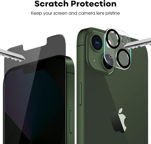 JETech Privacy Screen Protector for iPhone 13 mini 5.4-Inch with Camera Lens Protector, Anti-Spy Tempered Glass Film, Easy Installation Tool, 2-Pa...