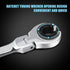 1PCS 18mm Open Flex-Head Ratcheting Wrench, Metric Ratcheting Spanner with 74 Teeth, Chrome Vanadium Steel Tubing Ratchet Spanner...