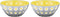 Guzzini Le Murrine 4.7" Bowl (Set of 2) - Grey & Yellow - 3 Color Technology, Chip Resistant & Unbreakable, Reusable, BPA-Free, Cereal, Soup, Frui...