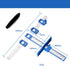 Cabinet Hardware Jig Tool,Drill Guide Drill Guide Sleeve Cabinet Hardware Jig Template,Imperial & Metric, ABS Aluminum Wood Drilling Dowel Ruler M...
