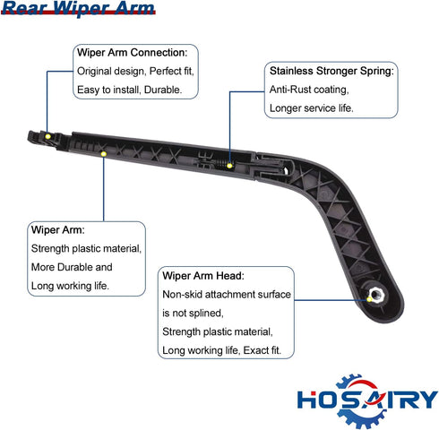 Rear Wiper Arm Blade Set for Chevy SPARK 2013-2015 SPARK EV 2014-2016 Rear Windshield Wiper Arm Blade Assembly 95995875 96688389...